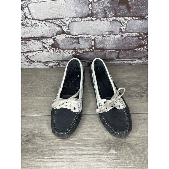 SOUL of AFRICA Nerina Juliet White Blue Leather Bow Ballet Flats Women 7M US/38 - Picture 10 of 16